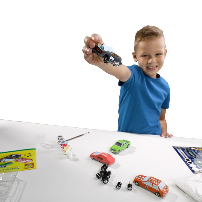 Set creativ mulaj si pictura - Masini
