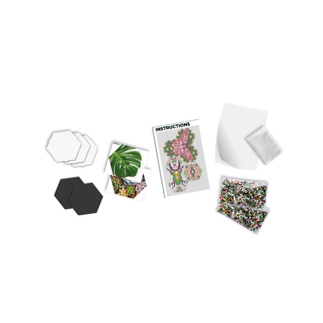 Set margele de calcat Beedz Art - Botanica cu placi hexagonale