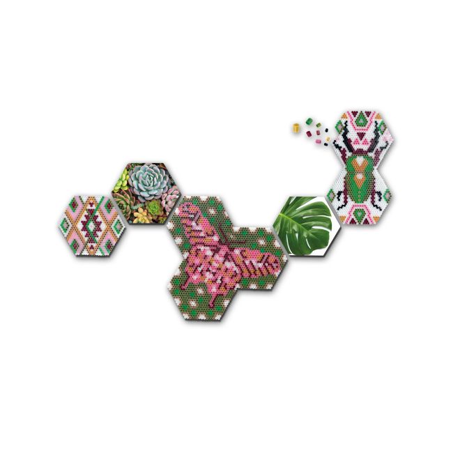 Set margele de calcat Beedz Art - Botanica cu placi hexagonale
