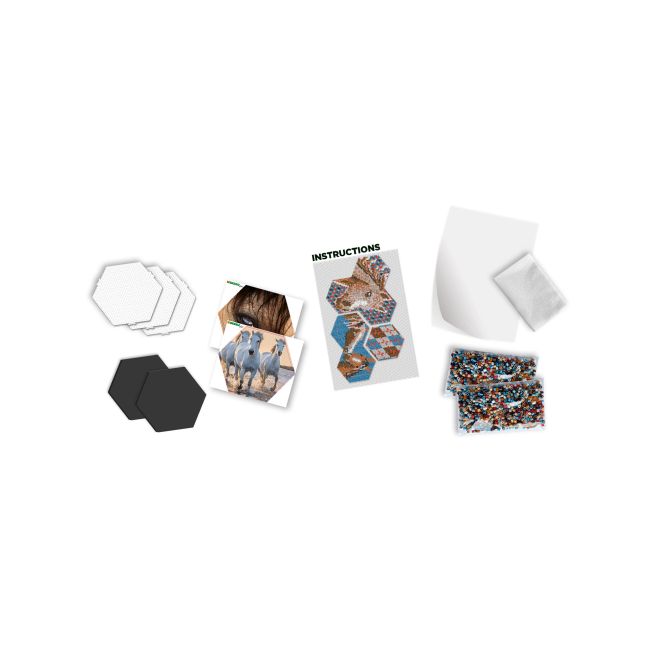 Set margele de calcat Beedz Art - Cai cu placi hexagonale