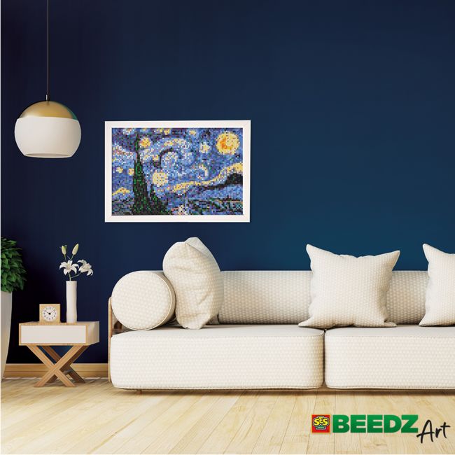 Set margele de calcat Beedz Art - Noapte instelata de Van Gogh