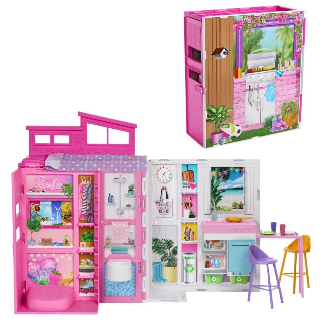BARBIE CASA DE PAPUSI BARBIE CU 4 ZONE PLIABILA VIVMTHRJ76