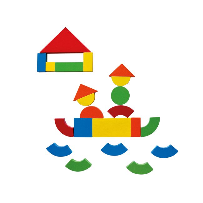 Jucarie din lemn - Tabla magnetica cu forme geometrice