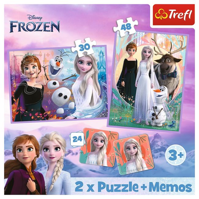 PUZZLE TREFL 2IN1 MEMO DISNEY FROZEN PRINTESELE SI TARAMUL LOR VIV93335