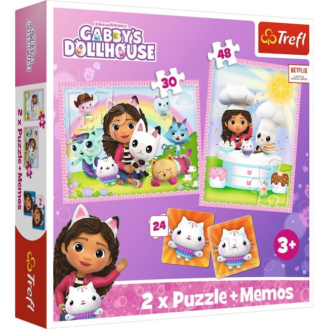 PUZZLE TREFL 2IN1 MEMO GABBYS DOLLHOUSE GABI SI PRIETENII EI VIV93382
