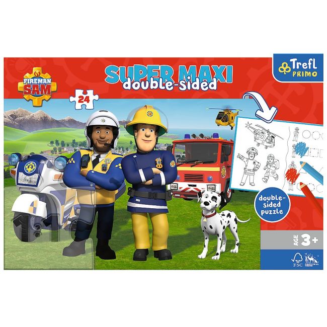 PUZZLE TREFL PRIMO 24 SUPER MAXI POMPIERUL SAM ECHIPA POMPIERILOR VIV41015