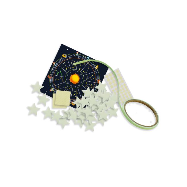 Set autocolante fosforescente cu semne zodiacale pentru copii