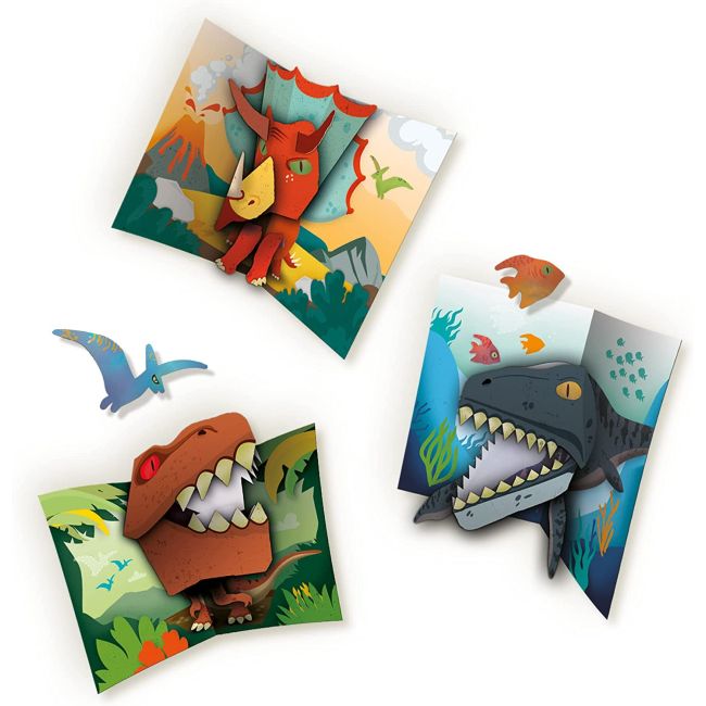 Set creativ - Carduri pop-up dinozauri