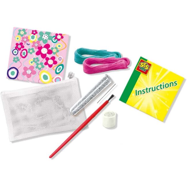 Set creativ DIY copii- Geanta brodata cu unicorn si accesorii