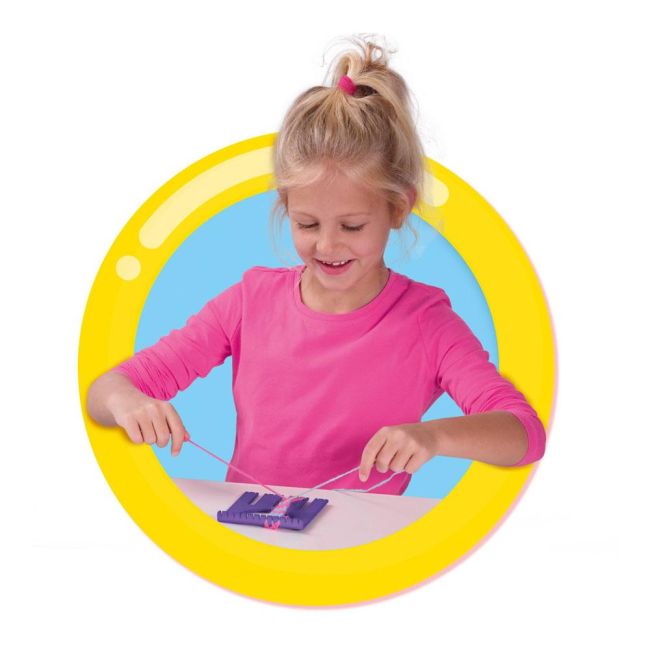 Set creativ de tesut pentru copii cu gherghef si accesorii
