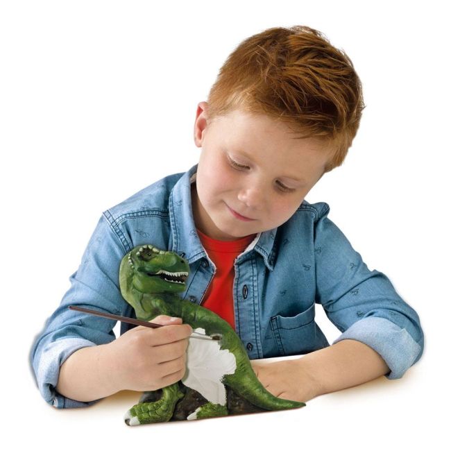 Set creativ mulaj si pictura - T-rex cu schelet fotoluminescent
