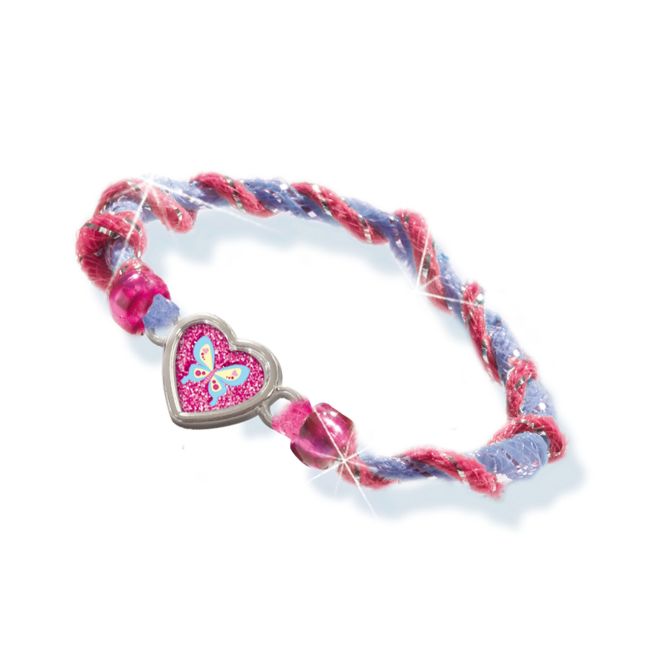 Set creativ pentru copii - Bratari cu margele, sclipici si accesorii decorative