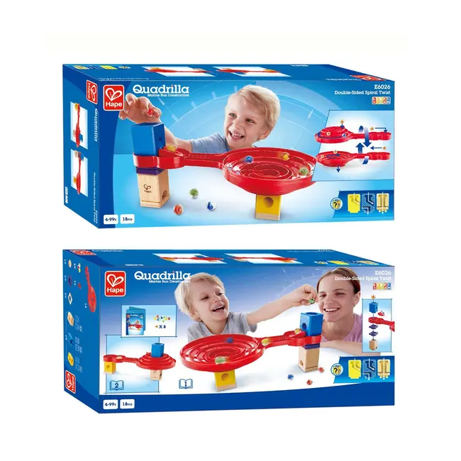 Jucarie copii Quadrilla - circuit cu bile - Rasuceste spirala cu doua fete (18 piese)