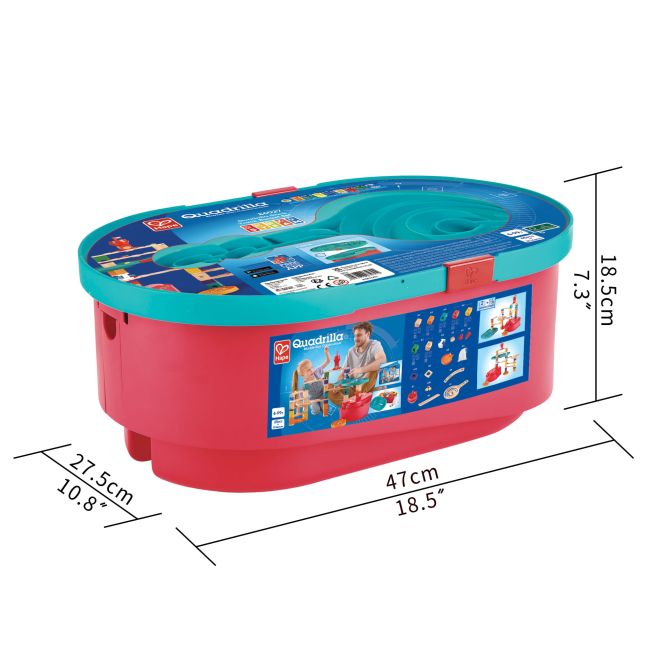 Jucarie copii Quadrilla - circuit cu bile - Set cu galeti (90 piese)