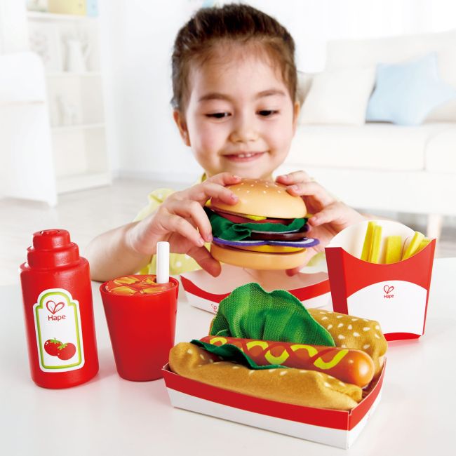 Jucarie din lemn - Fast-food