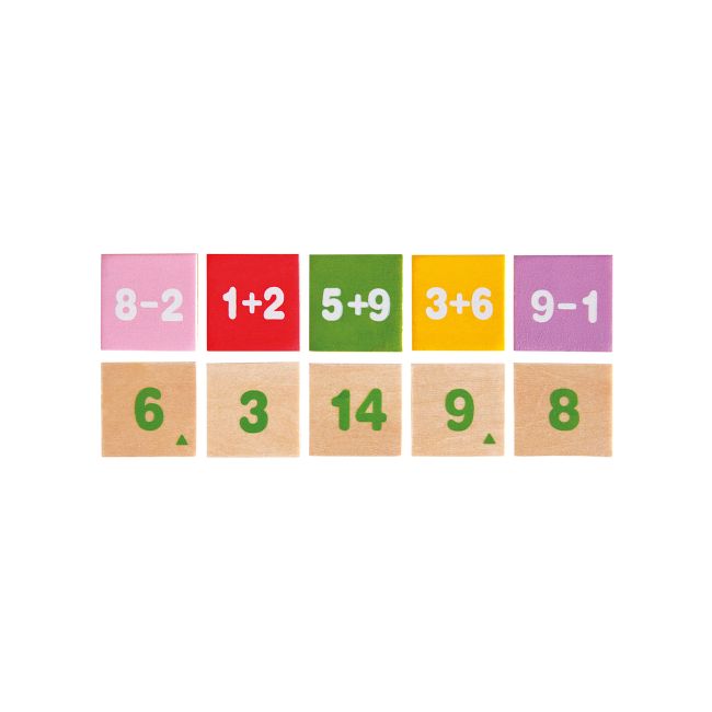 Jucarie din lemn - Invatam matematica, adunare si scadere