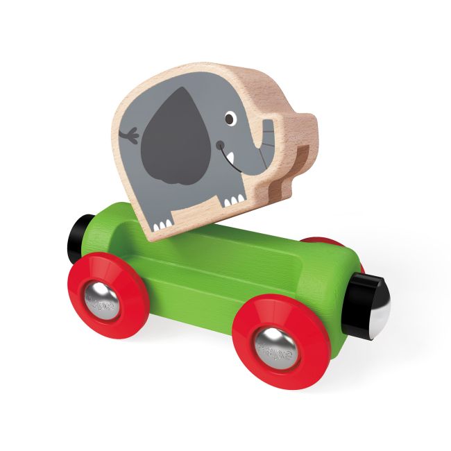 Jucarie din lemn - Tren calatorie in Jungla