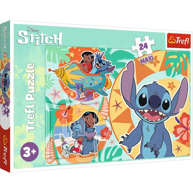 PUZZLE TREFL 24 MAXI STITCH ZIUA VESELA A LUI LILO SI STITCH VIV14365