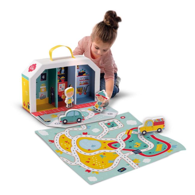 Jucarie - Set cumparaturi cu valiza si saltea