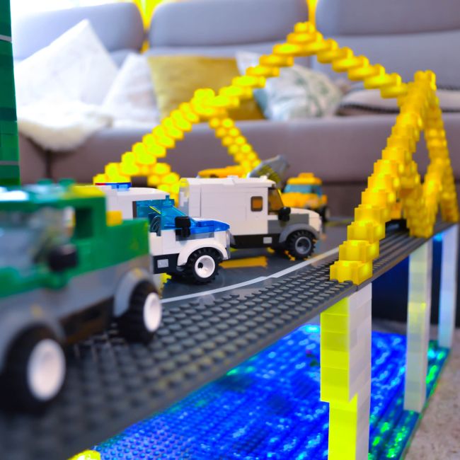 Jucarie Stax - Set constructie cu lumini si sunete - Tractor