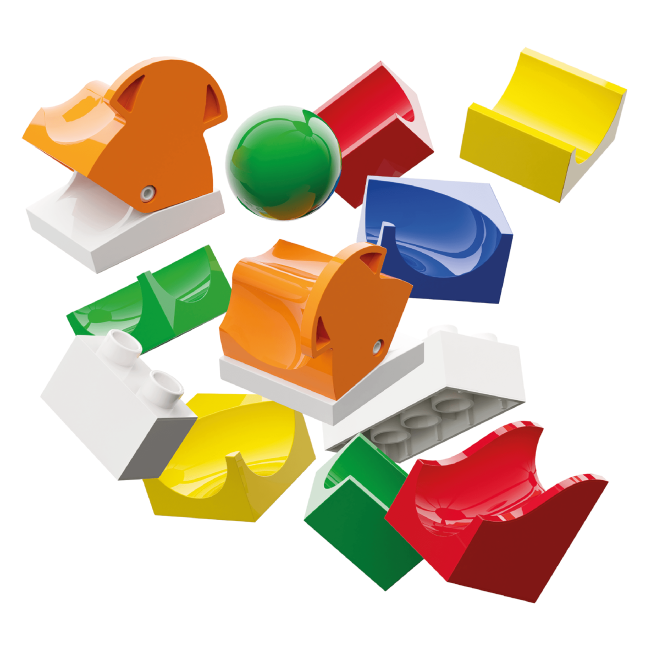 Jucarie copii Marble Run Hubelino - extensie de schimbat directia (43 piese)