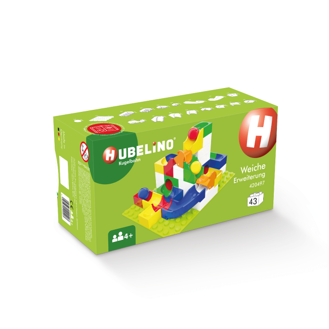 Jucarie copii Marble Run Hubelino - extensie de schimbat directia (43 piese)