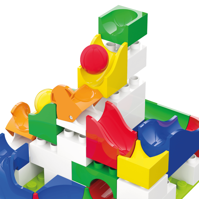 Jucarie copii Marble Run Hubelino - extensie de schimbat directia (43 piese)