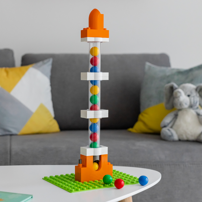Jucarie copii Marble Run Hubelino - extensie lift pentru bile (24 piese)