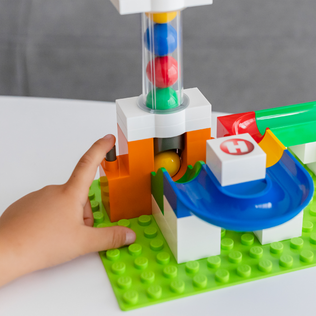 Jucarie copii Marble Run Hubelino - extensie lift pentru bile (24 piese)