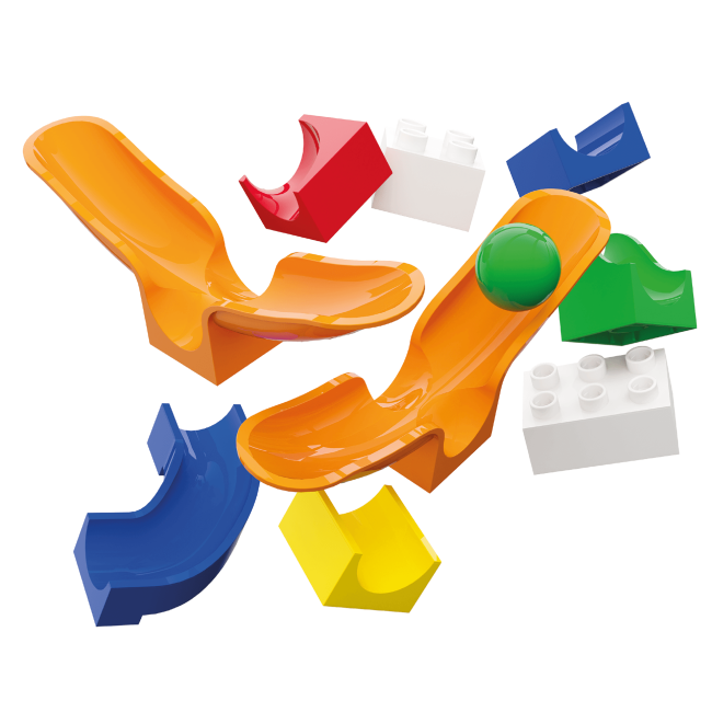 Jucarie copii Marble Run Hubelino - extensie pendul (46 piese)