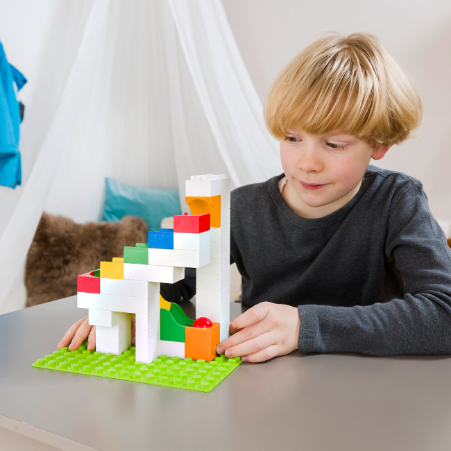 Jucarie copii Marble Run Hubelino - extensie pentru catapultare (41 piese)