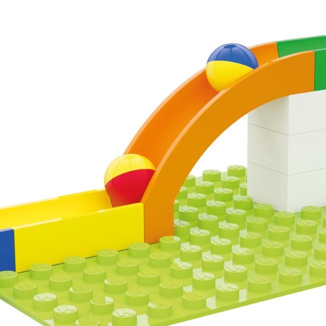 Jucarie copii Marble Run Hubelino - extensie tobogan (12 piese)