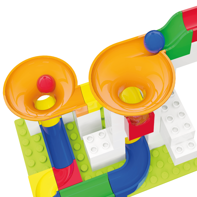 Jucarie copii Marble Run Hubelino - extensie twister (44 piese)