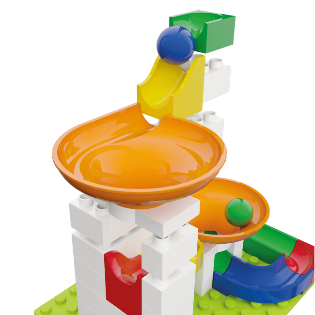 Jucarie copii Marble Run Hubelino - extensie twister (44 piese)