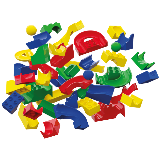 Jucarie copii Marble Run Hubelino - tobogane (128 piese)