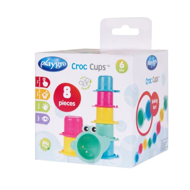 Jucarie de baie, Playgro, Croc Cups, 8 piese BYN18026907