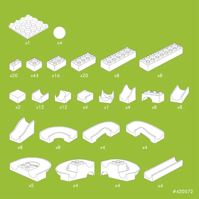 Jucarie de construit pentru copii Marble Run Hubelino (213 piese)