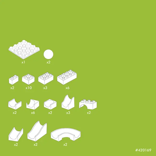 Jucarie de construit pentru copii Marble Run Hubelino (45 piese)