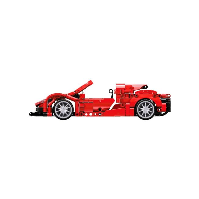 Masina sport rosie tip lego tehnic de constructie (482 piese)