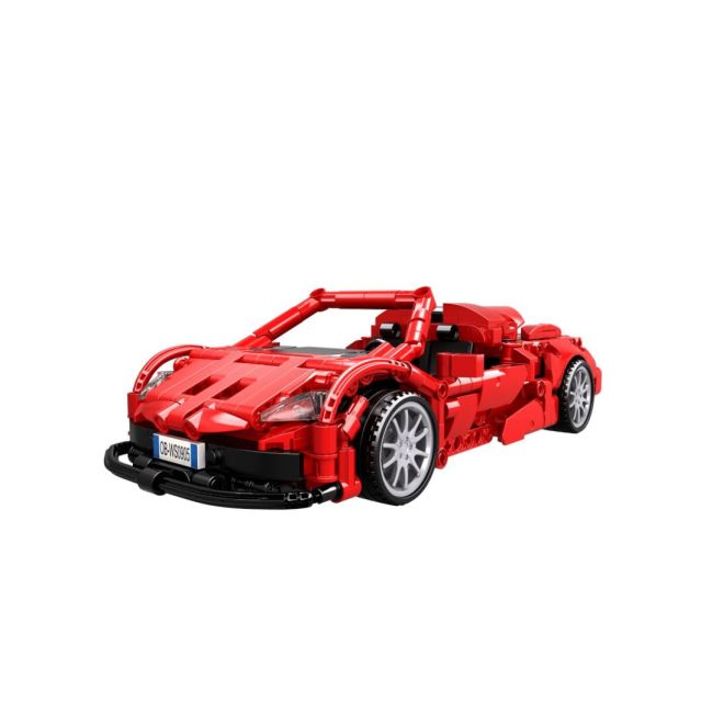 Masina sport rosie tip lego tehnic de constructie (482 piese)