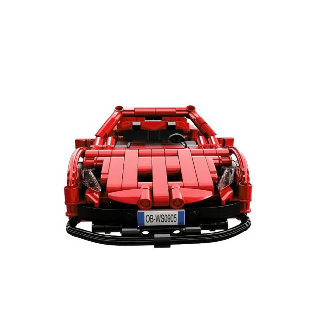 Masina sport rosie tip lego tehnic de constructie (482 piese)