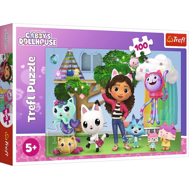 PUZZLE TREFL 100 GABBYS DOLLHOUSE PRIETENII LUI GABBY VIV16464