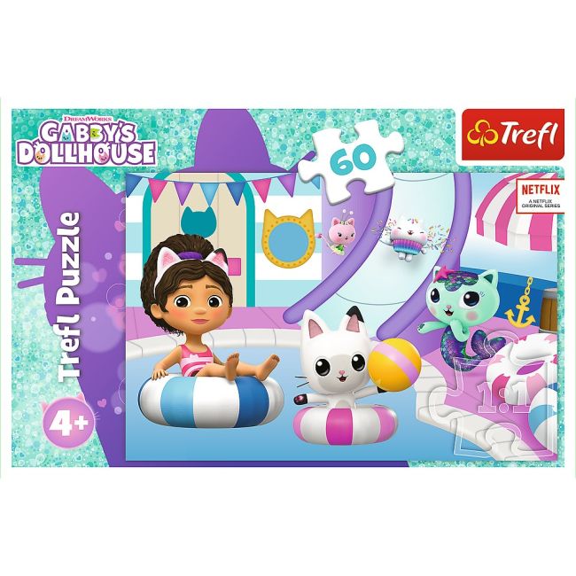 PUZZLE TREFL 60 GABBYS DOLLHOUSE GABBY LA PISCINA VIV17393