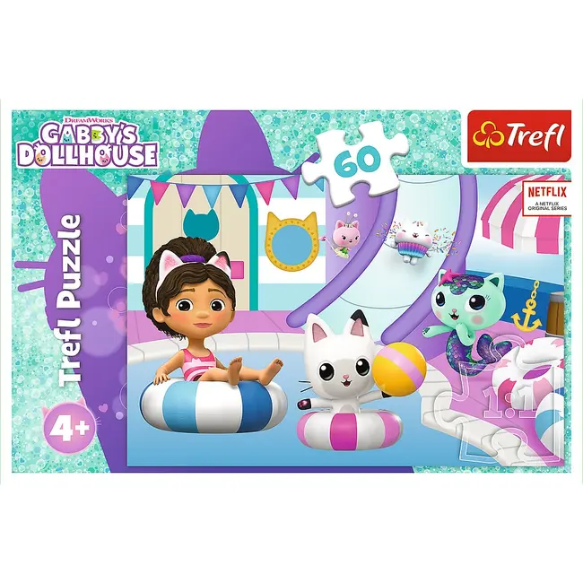 PUZZLE TREFL 60 GABBYS DOLLHOUSE GABBY LA PISCINA VIV17393