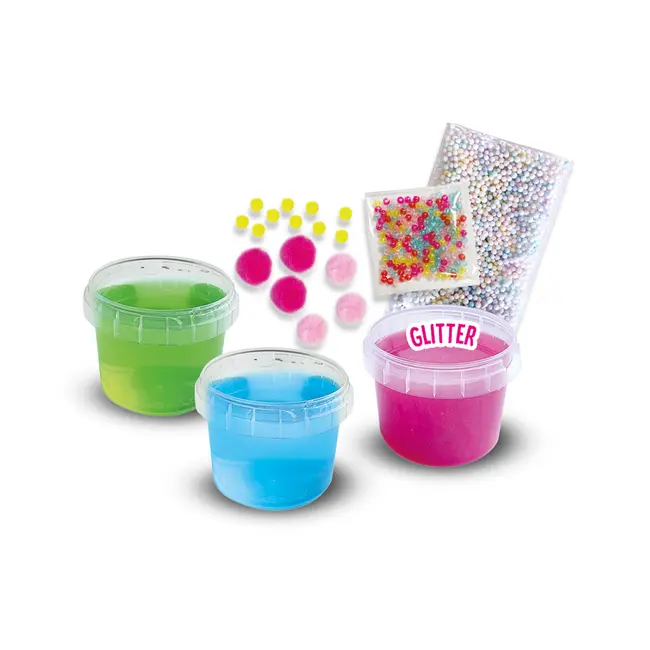 Set de mixat slime colorat cu margele si bile