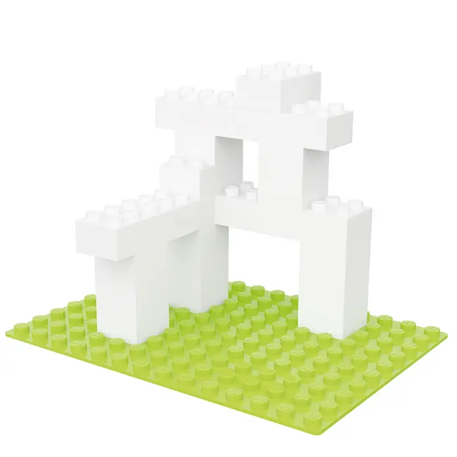 Blocuri de constructie albe Hubelino (120 piese)