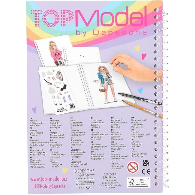Carte de colorat TOPModel Pocket Jill and Cookie Depesche PT12727 BBJPT12727_Initiala