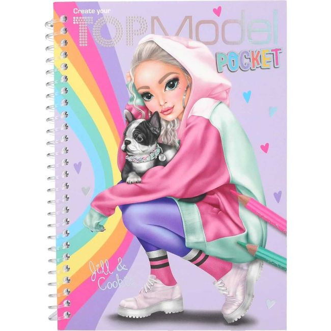 Carte de colorat TOPModel Pocket Jill and Cookie Depesche PT12727 BBJPT12727_Initiala