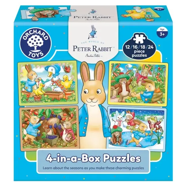 Cutie puzzle x 4 peter rabbit orwpr004