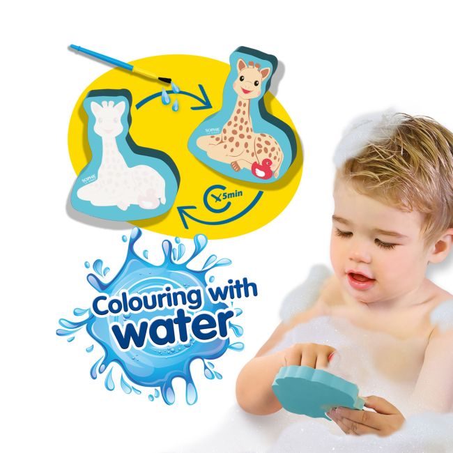 Girafa Sophie - Coloreaza cu apa in baie